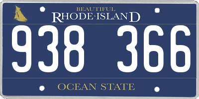 RI license plate 938366