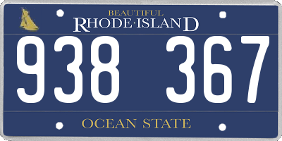 RI license plate 938367