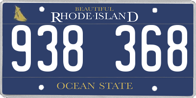 RI license plate 938368