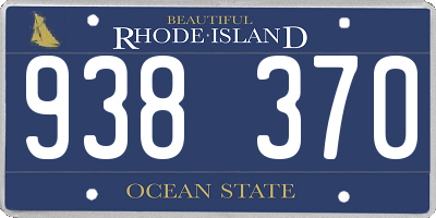 RI license plate 938370