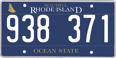RI license plate 938371