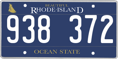 RI license plate 938372