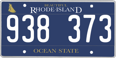 RI license plate 938373