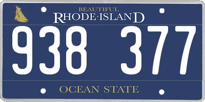 RI license plate 938377