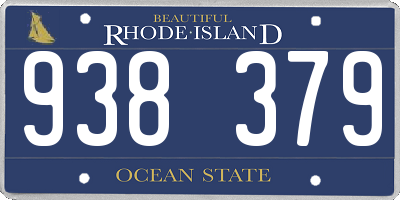 RI license plate 938379