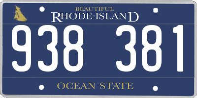 RI license plate 938381