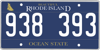 RI license plate 938393