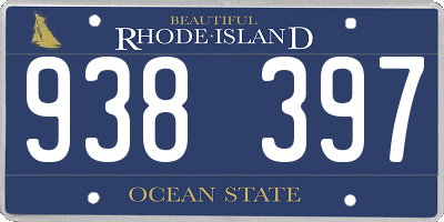 RI license plate 938397