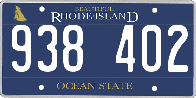 RI license plate 938402
