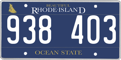 RI license plate 938403