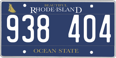 RI license plate 938404