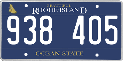 RI license plate 938405