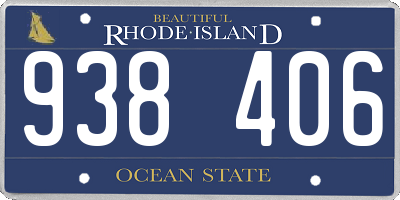 RI license plate 938406