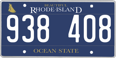 RI license plate 938408