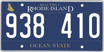 RI license plate 938410