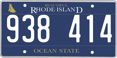 RI license plate 938414