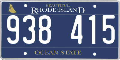 RI license plate 938415