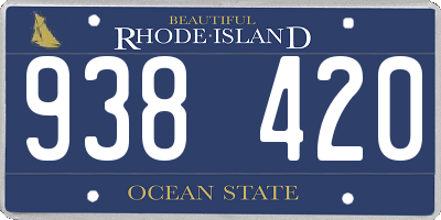 RI license plate 938420