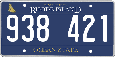 RI license plate 938421