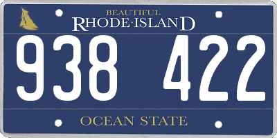 RI license plate 938422