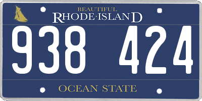 RI license plate 938424