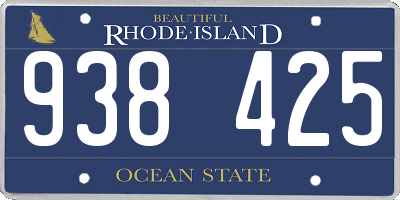 RI license plate 938425