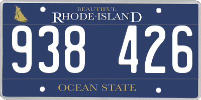 RI license plate 938426