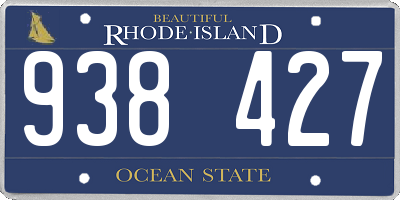 RI license plate 938427