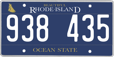 RI license plate 938435