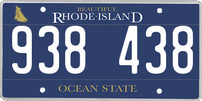 RI license plate 938438