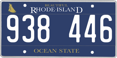 RI license plate 938446