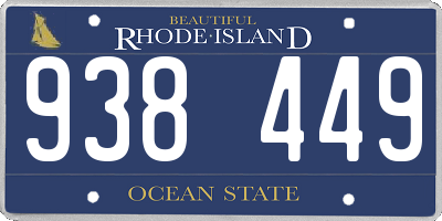 RI license plate 938449
