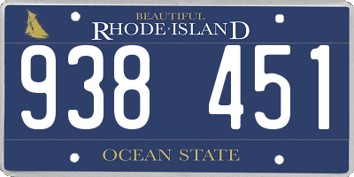 RI license plate 938451