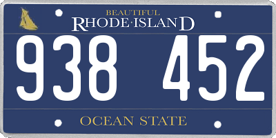 RI license plate 938452