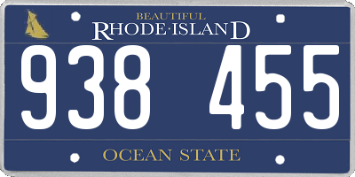RI license plate 938455