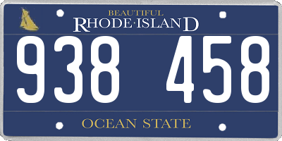 RI license plate 938458