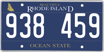 RI license plate 938459