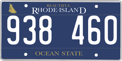 RI license plate 938460