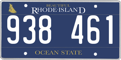 RI license plate 938461