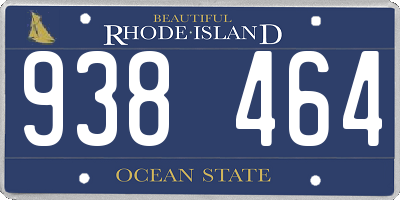 RI license plate 938464