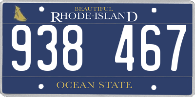 RI license plate 938467