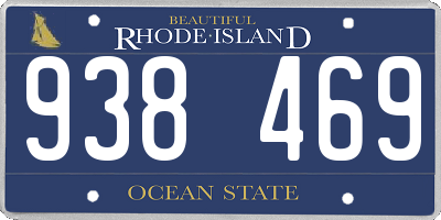 RI license plate 938469