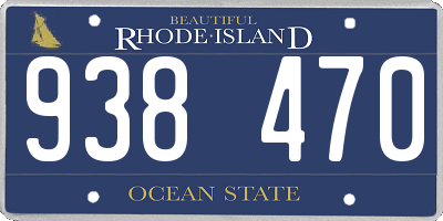 RI license plate 938470