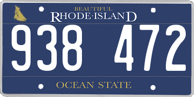 RI license plate 938472