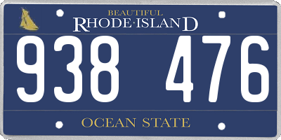 RI license plate 938476