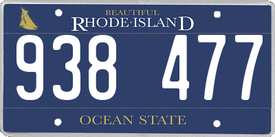 RI license plate 938477