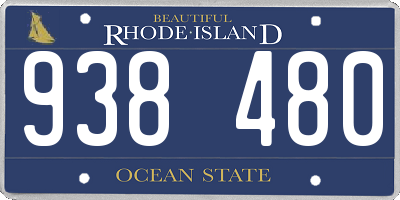 RI license plate 938480