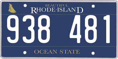 RI license plate 938481