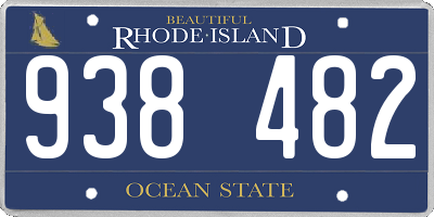 RI license plate 938482