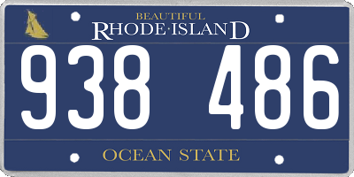 RI license plate 938486